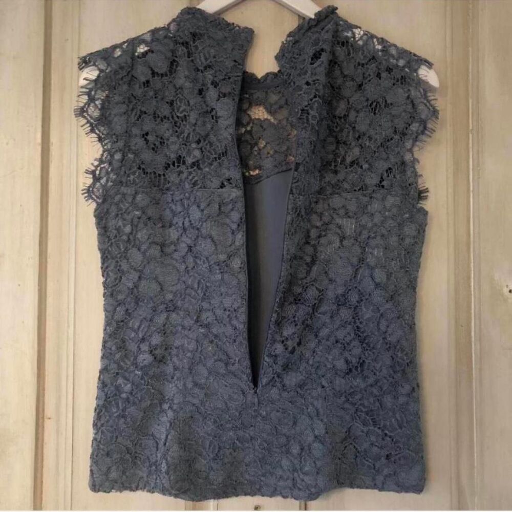 Beautiful Blue Lacey Tank Top - Picture 4 of 4